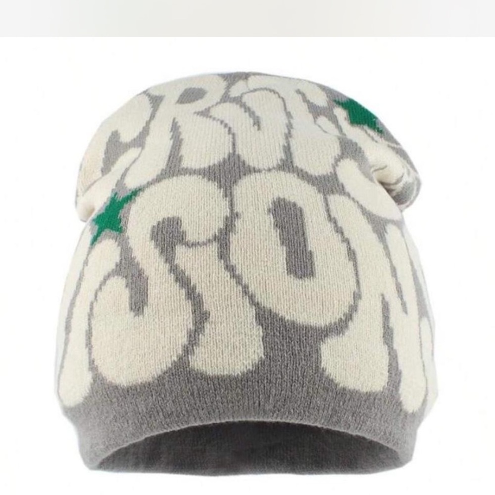 Gray and White Kids Beanie